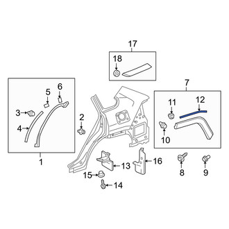 Toyota OE - Rear Wheel Arch Molding Seal