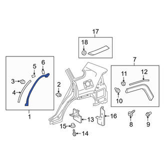 Toyota OE - Rear Center Right Wheel Arch Molding