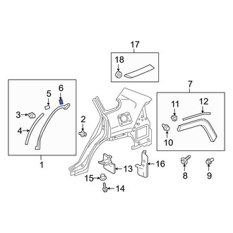 Toyota OE - Center Wheel Arch Molding Seal