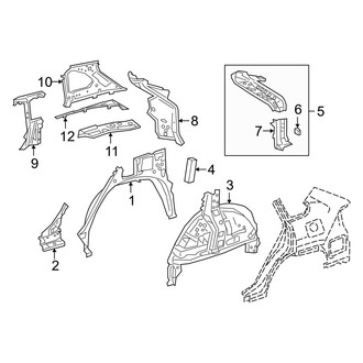 Toyota OE - Quarter Panel - Inner Structure (North America Built)