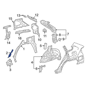 Toyota OE - Right Outer Wheel Housing Bracket