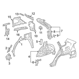 Toyota OE - Quarter Panel - Inner Structure (Japan Built)
