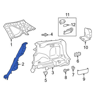 Toyota OE - Rear Left Lower Rearward Interior Quarter Panel Trim Panel