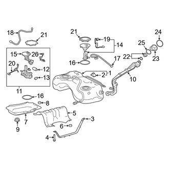 Toyota OE - Fuel System Components (North America Built), (Adventure / LE / Limited / XLE / XLE Premium)