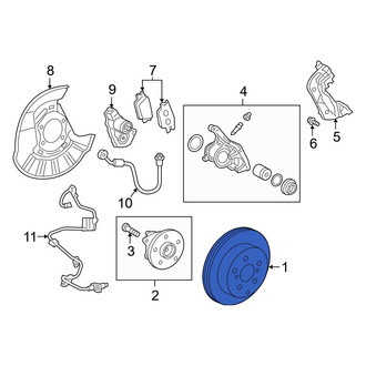 Toyota OE - Rear Disc Brake Rotor
