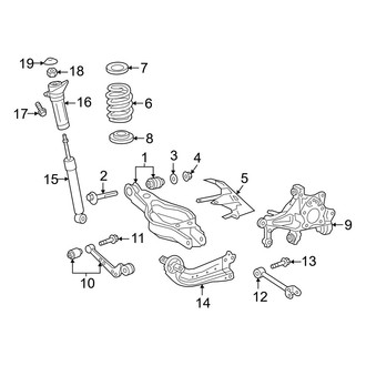 Toyota OE - Rear Suspension - Suspension Components (FWD)