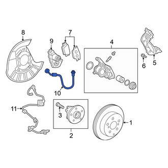Toyota OE - Front Left Brake Hydraulic Hose