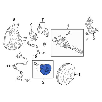 Toyota OE - Rear Wheel Bearing and Hub Assembly
