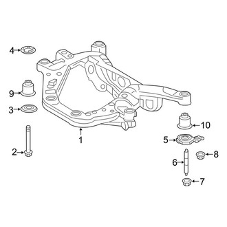 Toyota OE - Rear Suspension - Suspension Mounting (Japan Built), (Hybrid LE / Hybrid Limited / Hybrid XLE / Hybrid XSE AWD)