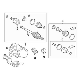 Toyota OE - Rear Suspension - Axle & Differential (With Driveline Disconnect), (AWD)