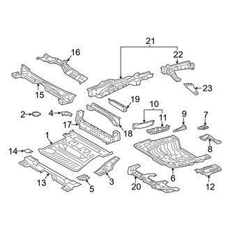 Toyota OE - Rear Body & Floor - Floor & Rails
