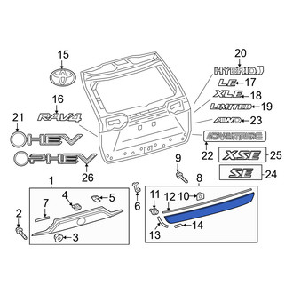 Toyota OE - Rear Lower Liftgate Finish Panel