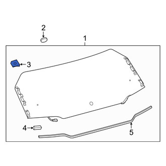 Toyota OE - Right Back Glass Spacer