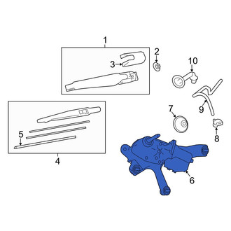 Toyota OE - Rear Wiper Motor
