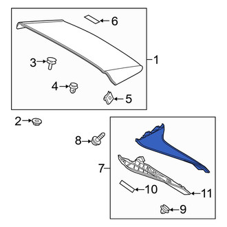 Toyota OE - Rear Left Spoiler