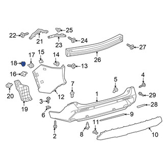 Toyota OE - Bumper Cover Nut