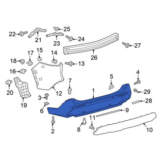 Toyota OE - Rear Bumper Cover