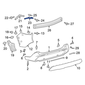 Toyota OE - Rear Right Bumper Guide