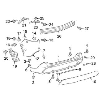 Toyota OE - Rear Bumper - Bumper & Components (North America Built)