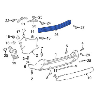 Toyota OE - Rear Bumper Impact Bar