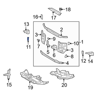 Toyota OE - Right Radiator Support Panel Reinforcement Bracket