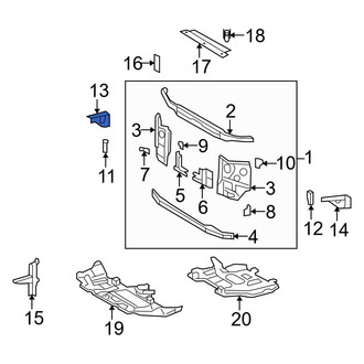 Toyota OE - Right Radiator Support Panel Reinforcement Bracket