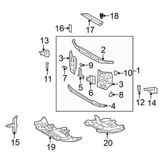 Toyota OE - Upper Radiator Air Seal Clip