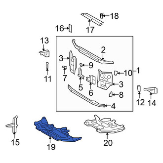 Toyota OE - Front Lower Radiator Support Splash Shield