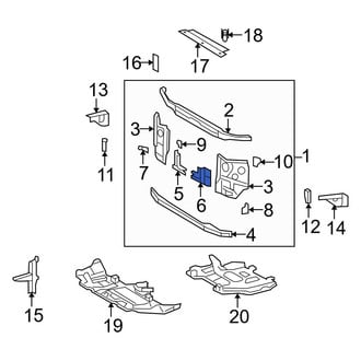 Toyota OE - Left Radiator Support Panel Reinforcement