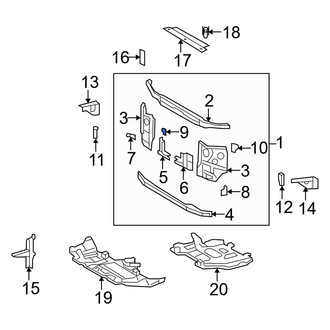 Toyota OE - Right Radiator Support Panel Reinforcement Bracket