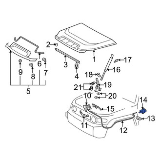 Toyota OE - Front Hood Release Handle