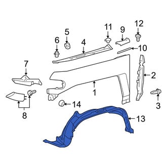 Toyota OE - Front Left Fender Splash Shield