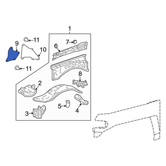Toyota OE - Front Left Fender Splash Shield