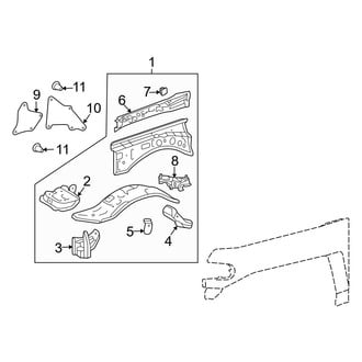 Toyota OE - Fender - Inner Components