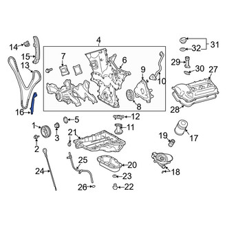 Toyota OE - Lower Engine Timing Chain Guide
