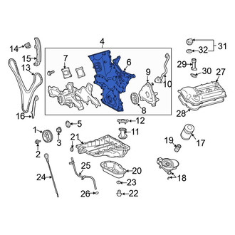 Toyota OE - Engine Timing Cover Gasket