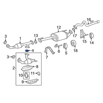 Toyota OE - Rear Right Catalytic Converter Gasket