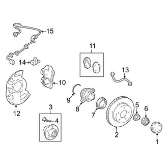 Toyota OE - Front Suspension - Brake Components (4WD)