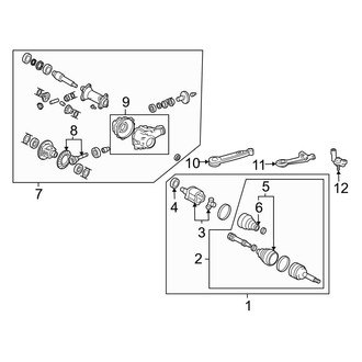 Toyota OE - Front Suspension - Carrier & Front Axles (4WD)