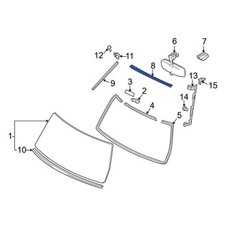 Toyota OE - Front Upper Windshield Molding
