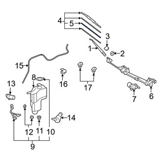 Toyota OE - Rear Wiper Blade Refill