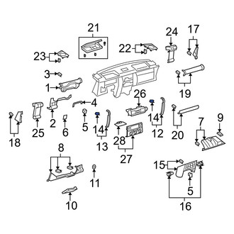 Toyota OE - Door Window Switch Bezel Clip