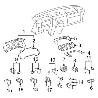Toyota OE - Instrument Panel - Cluster & Switches