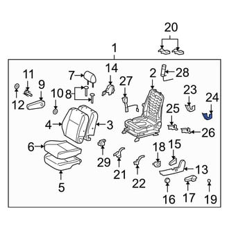 Toyota OE - Front Right Outer Seat Track Cover