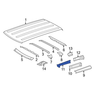 Toyota OE - Front Left Inner Roof Side Rail