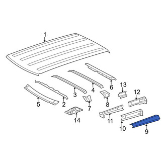 Toyota OE - Left Outer Roof Side Rail