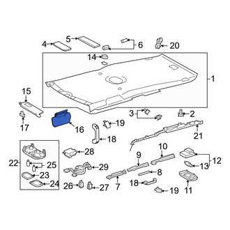 Toyota OE - Left Outer Sun Visor