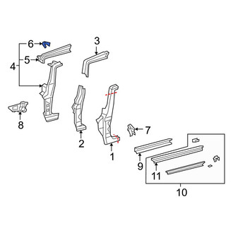 Toyota OE - Front Roof Side Rail Bracket