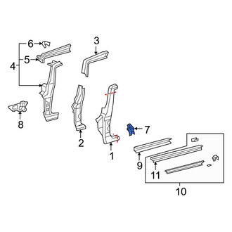 Toyota OE - Front Roof Side Rail Bracket