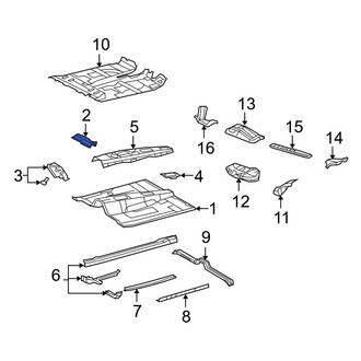Toyota OE - Front Right Floor Pan Crossmember